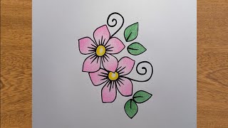 How to draw flora ornaments that are very easy and good || Flora decorative images