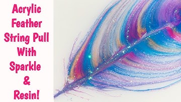 How To Make An Acrylic Feather String Pull Painting Tutorial