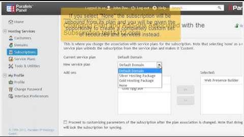 How to change a subscription