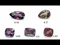 0.56, 0.77, 1.09, 1.22, and 1.62 carats Natural Alexandrites