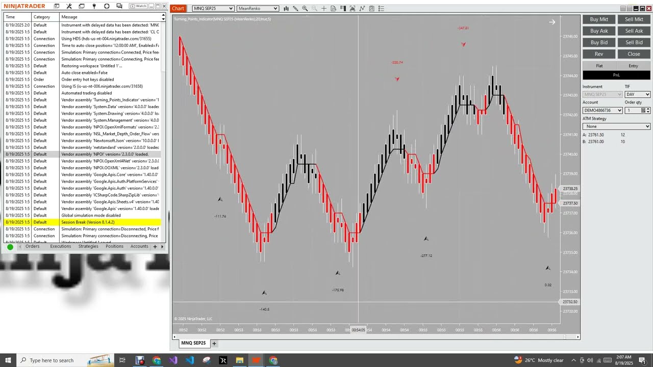 Turning Point Indicator for NinjaTrader – Accurate Market Reversal