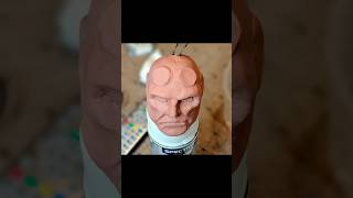 Another small sculpture is in the making. 👹 #handmade #workinprogress #clay #hellboy #sculpture