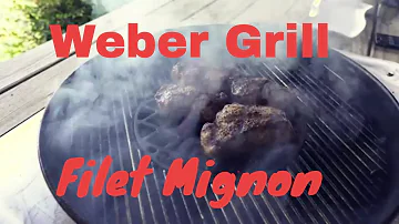 How do you cook a 2 inch filet mignon on a Weber grill?
