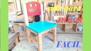 Como hacer silla para niños, fácil y rápido.