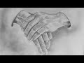 Drawing, Shading and Blending Hands with Pencil / follow along drawing lesson