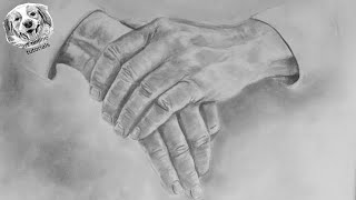 Drawing, Shading and Blending Hands with Pencil / follow along drawing lesson