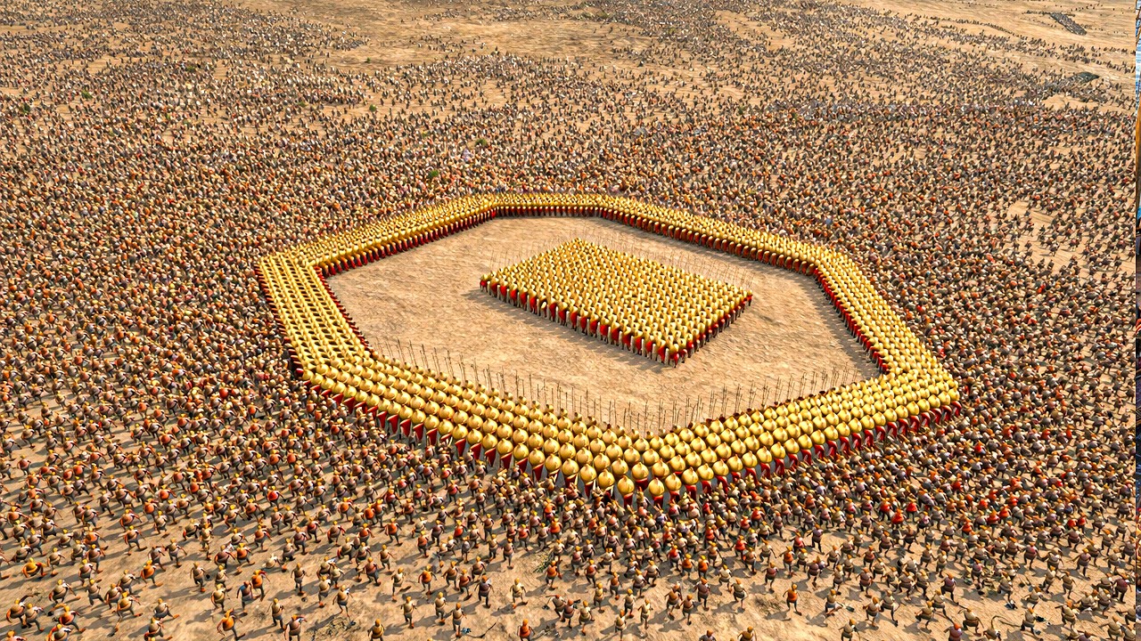 5.000 Spartan Phalanx vs 40.000 African Warriors - Total War ROME 2
