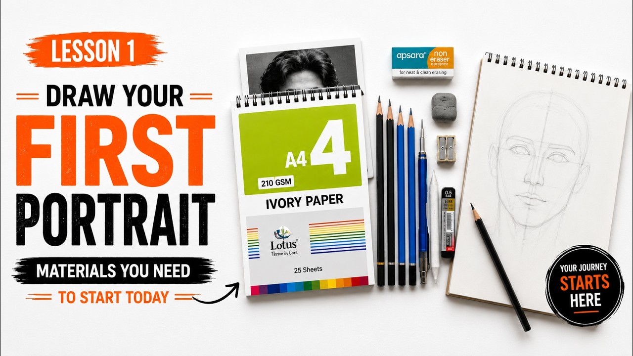 Drawing Materials You Need to Start Your First Portrait