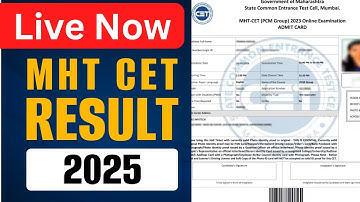 MHT CET Result 2025 OUT | PCM Result Date & Direct Link @cetcell.mahacet.org