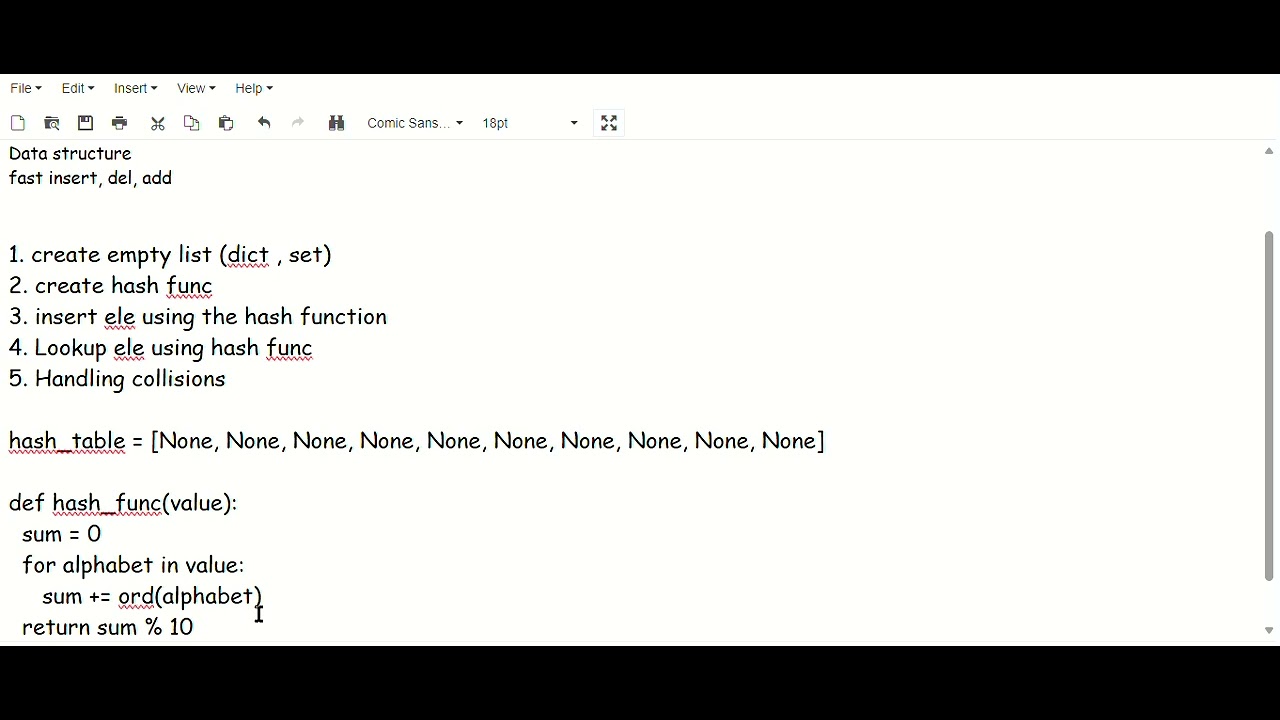 DSA & Algorithms   Hash Tables in Python