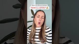 Learn the difference between HEAR and LISTEN in English👂#learnenglish #englishlanguage #englishtips