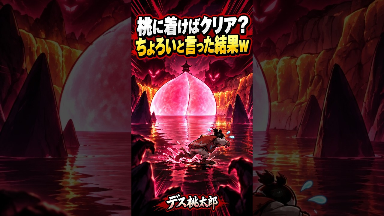 「ちょろいやん」と言った桃太郎、桃にたどり着いた結果w【デス桃太郎】#shorts