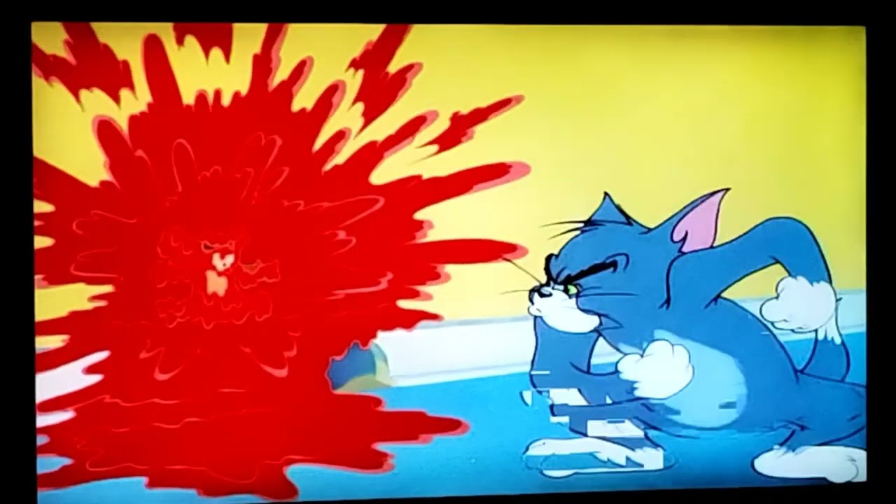 Tom throws Cherry Pie at Jerry
