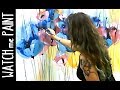 Acrylicpainting Demo Timelapse painting - abstract painting floral art by zAcheR-fineT