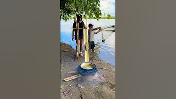 Cá Lớn - được Cá chiên luôn ở bờ sông, Cá lướt ván 🤣 #khacthuyvlogg