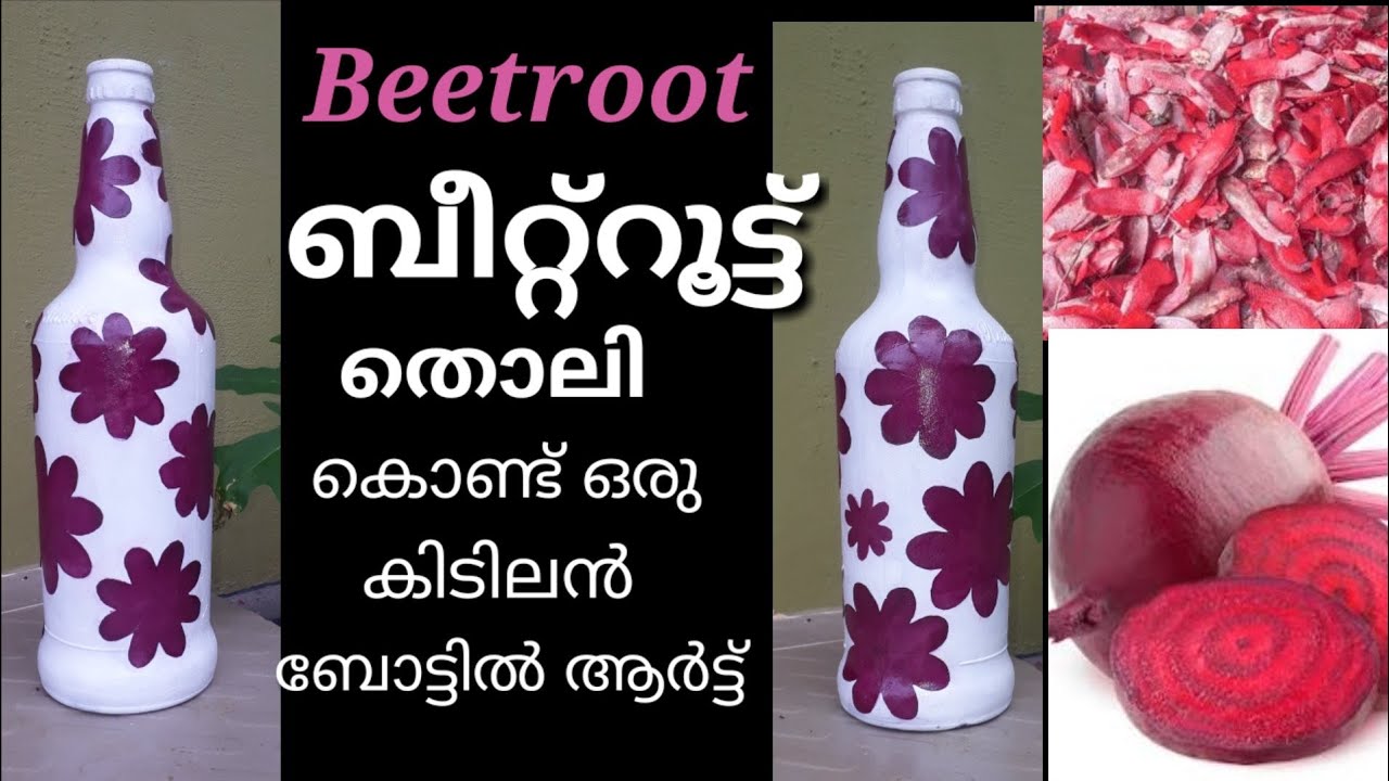 ബീറ്റ്‌റൂട്ട് കൊണ്ട് ഒരു അടിപൊളി ബോട്ടിൽ ആർട്ട്/Beetroot bottle craft/Haseen World