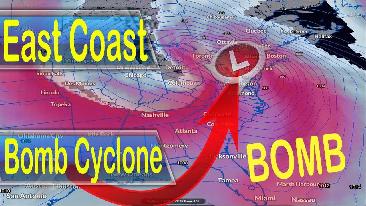 Major Storm To Go Bomb Cyclone Nor’easter Ready to Blast Up the East ...
