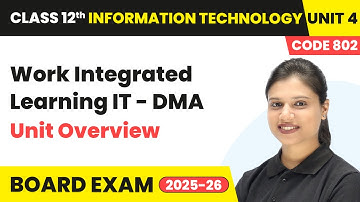 Chapter 4 1   Unit Overview   Work Integrated Learning IT   DMA  Class 12th Information Technology