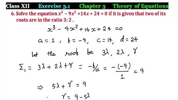 TN  Class 12 Maths  Exercise 3.1 Q.No.6  Theory of Equation