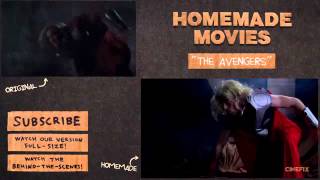 Iron Man, Thor & Captain America Fight from The Avengers Homemade Side by Side Comparison