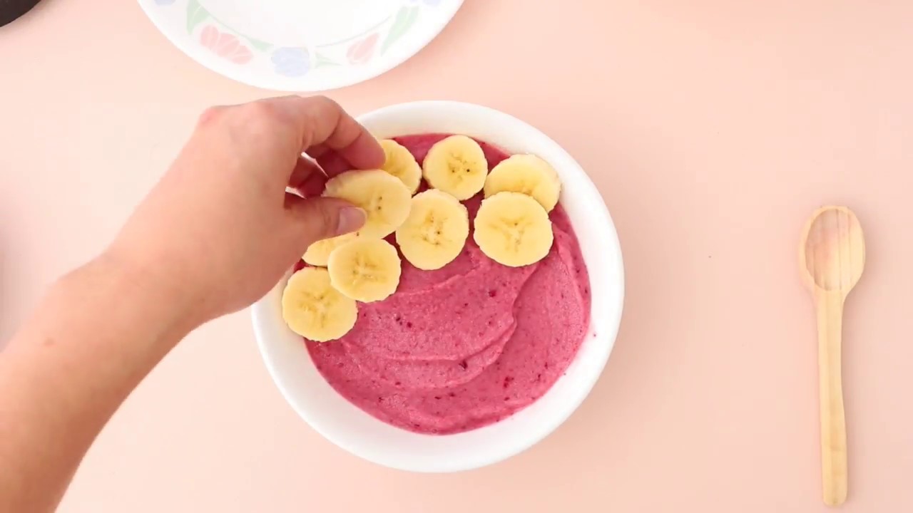 Cómo hacer un Smoothie con Fruta Congelada - VEGANO-SALUDABLE-FRUTOS ROJOS.  Postre Saludable. 