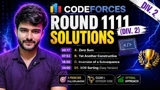 Codeforces Round 1111 (Div. 2) | A, B, C, D1 Solutions | C++ Editorial