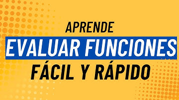 Nadie te explicó cómo evaluar funciones así de fácil