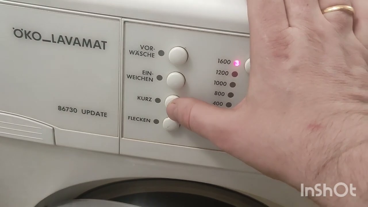 Обзор управления стиральной машиной AEG Lavamat 86730-w.