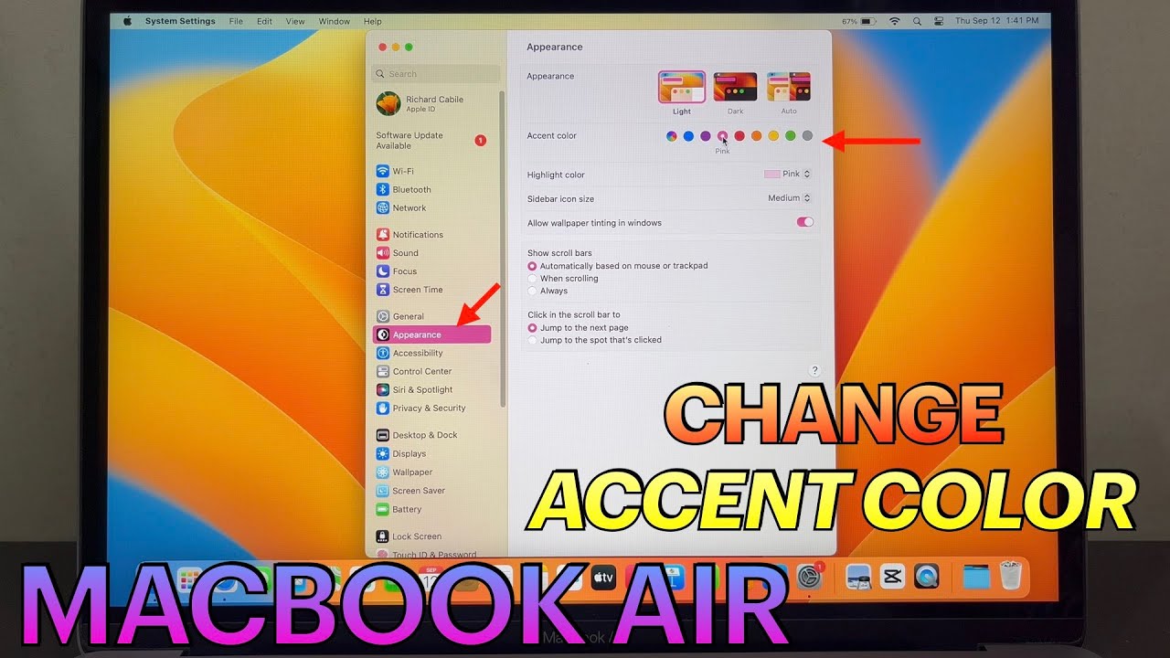 How to Change Accent Color on MACBOOK AIR - YouTube
