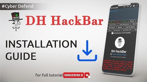 DH Hackbar Installation from GitHub | how to install hackbar