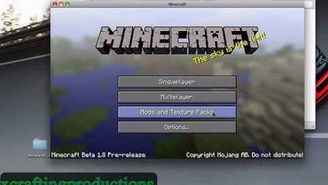 Minecraft 1.8 Pre-Release Tutorial Mac