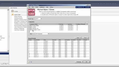Period Open Close by Rockton Software in Microsoft Dynamics GP