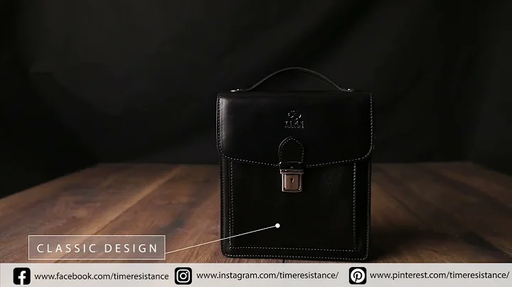 Small Black Leather Briefcase - Walden | Time Resistance Official Video