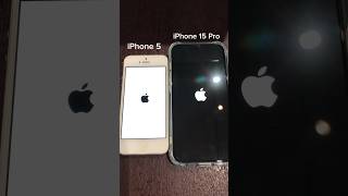 iPhone 5 vs iPhone 15 Pro boot up test #shorts #iphone5 #iphone15pro Resimi