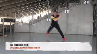 8  FW Stride jumps