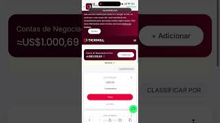 Abrindo nova conta na corretora tickmill pra seguir mais de um copy trading