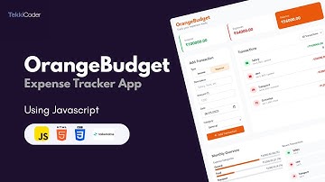 Build a Budget Tracker App | Orange Budget 💰 | HTML, CSS, JavaScript & Tailwind CSS