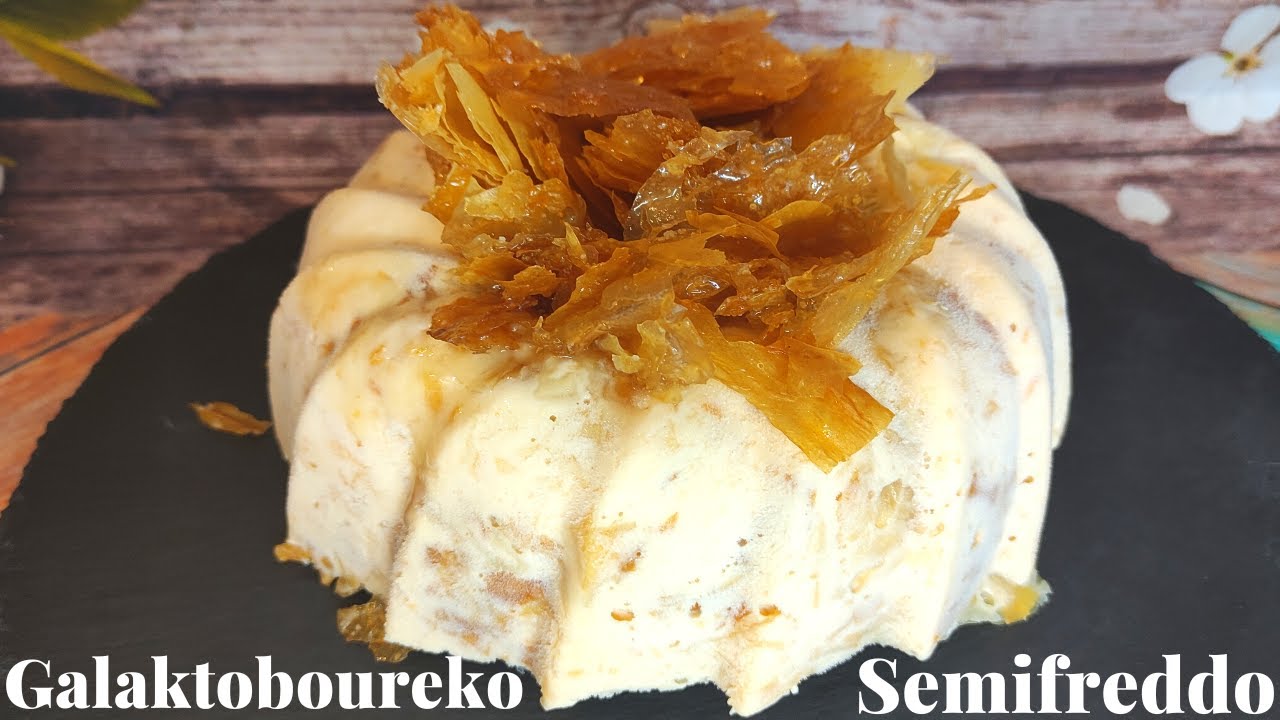Το καλύτερο Παγωτό Γαλακτομπούρεκο / Semifreddo with syrupy phyllo pastry / Galaktoboureko Ice Cream