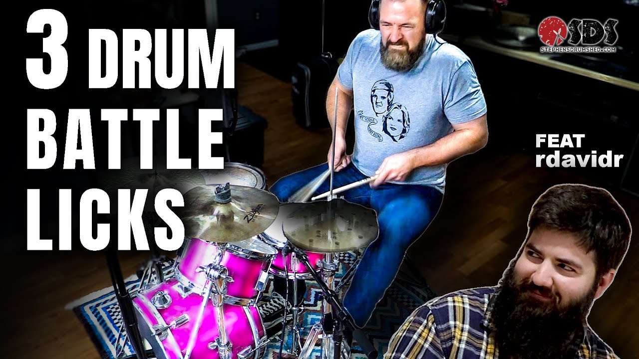 3 Drum BATTLE Licks Stephen Taylor Drum Lesson YouTube
