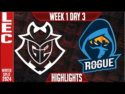 G2 vs RGE Highlights | LEC Winter 2024 Week 1 Day 3 | G2 Esports vs Rogue