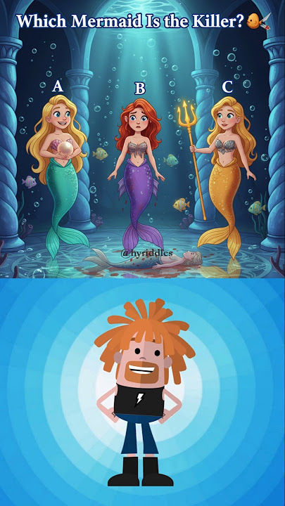 Which Mermaid is the Killer 🤯 ? #riddle #find #brainteasers #shorts #genius #challenge #quiz #real