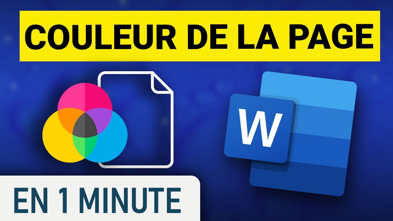 Changer la couleur d'une page sur Word - YouTube