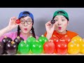 Rainbow Dessert Kyoho Jelly Mukbang DONA