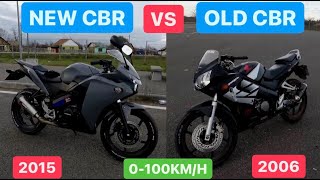 : HONDA CBR 125R 2015 VS CBR 125R 2006 - NEW CBR VS OLD CBR - 0-100KM/H