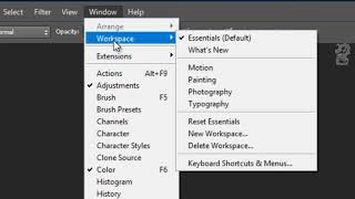 How To Reset Essentials In Photoshop Restore Tool Palettes Window Positions Reset Your Workplace