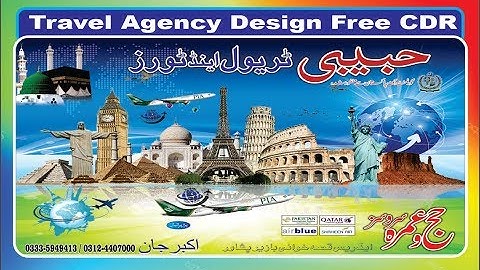how to make Pana flex Travel Agency Design in coreldraw urdu hindi