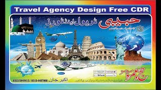 how to make Pana flex Travel Agency Design in coreldraw urdu hindi