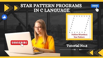Hollow Rhombus Star Pattern In C Language #Pradip369 #ProProgrammer