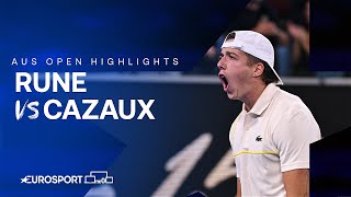 Holger Rune v Arthur Cazaux | Round Two | Australian Open 2024 Highlights 🇦🇺