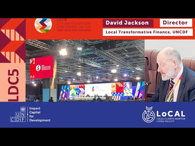 Statement by David Jackson @LDC5 in Doha during plenary session on 8th March 2023LoCAL, Financing...